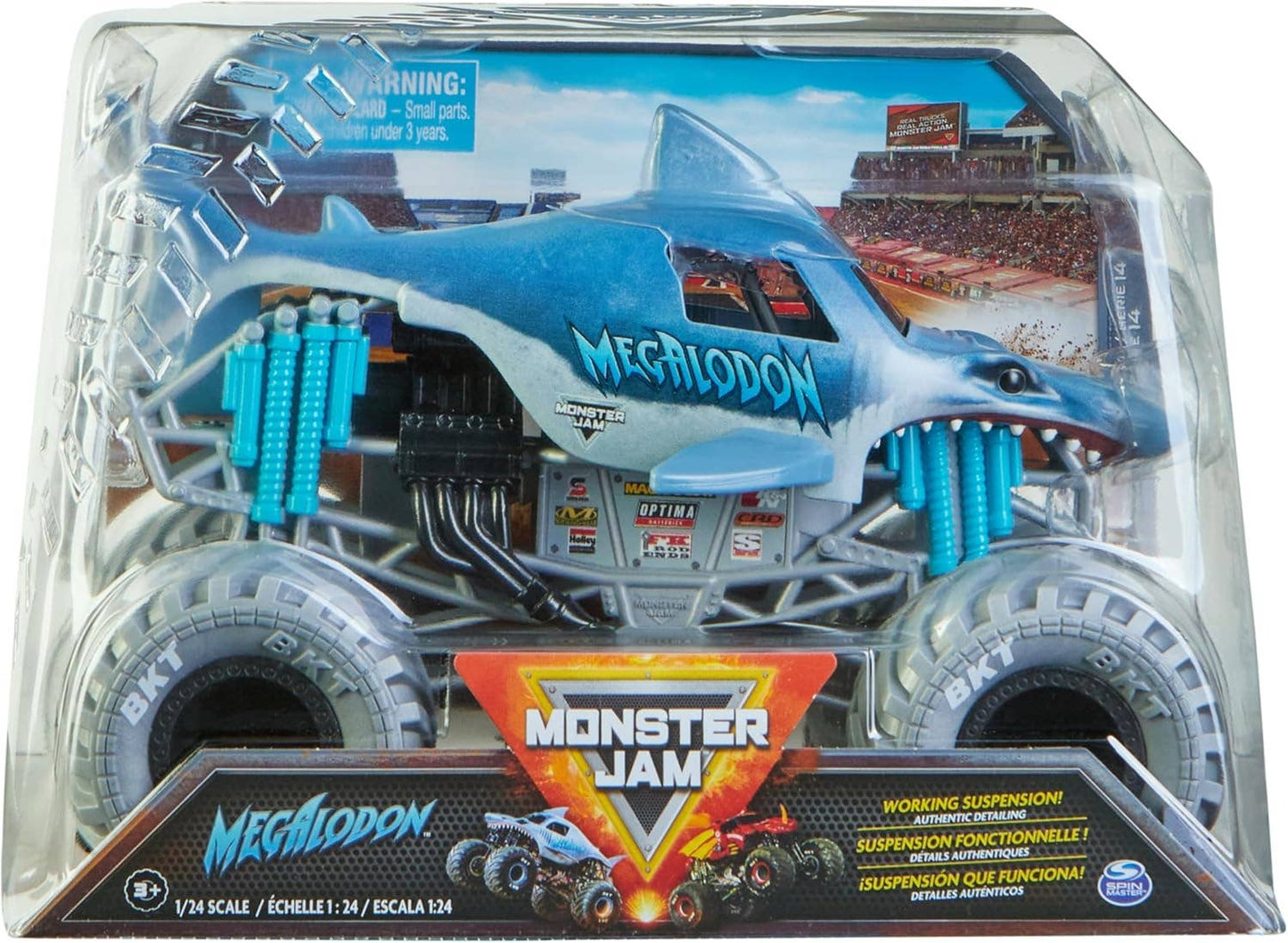 Monster Jam Megalodon Die-Cast Vehicle, 1:24 Scale