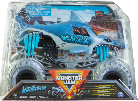 Monster Jam Megalodon Die-Cast Vehicle, 1:24 Scale