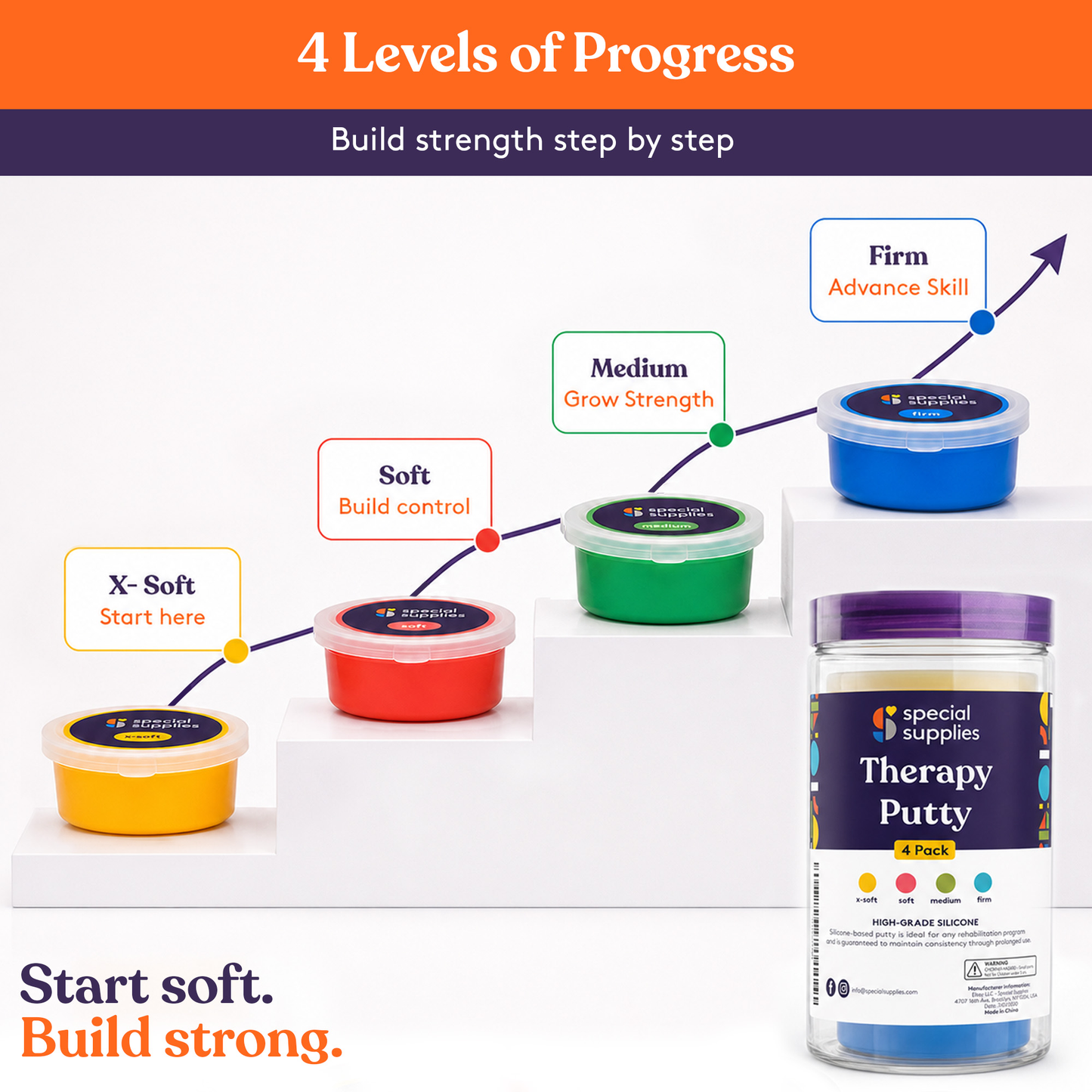 Therapy Putty (Primary Colors): 4 Pack