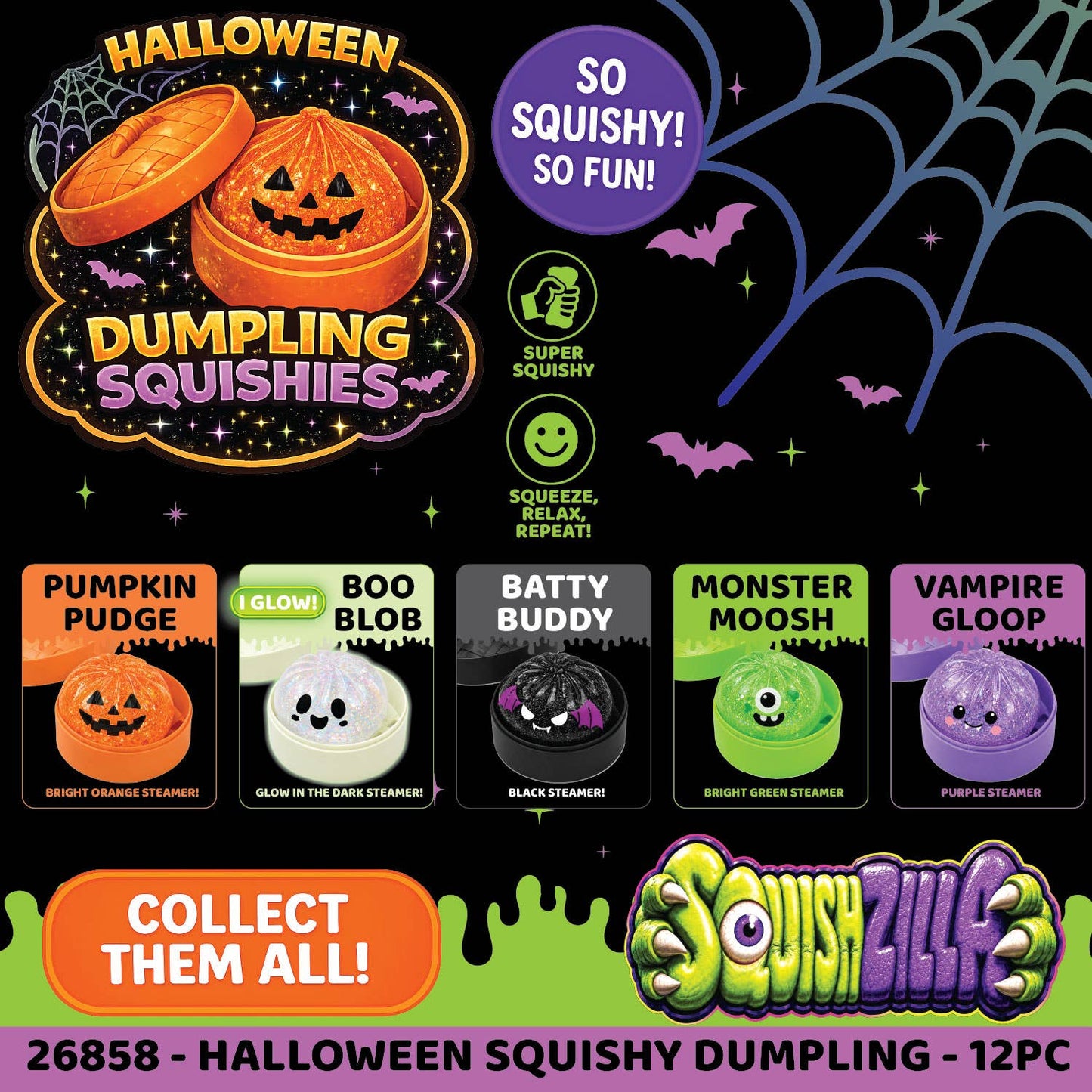 Fun Doh Halloween Mystery Dumpling Squishy - 12/Display