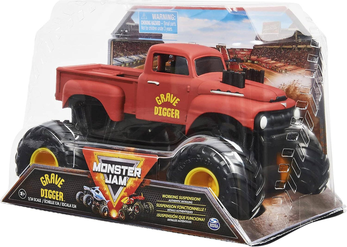 Monster Jam, Grave Digger Retro Die-Cast Vehicle, 1:24 Scale