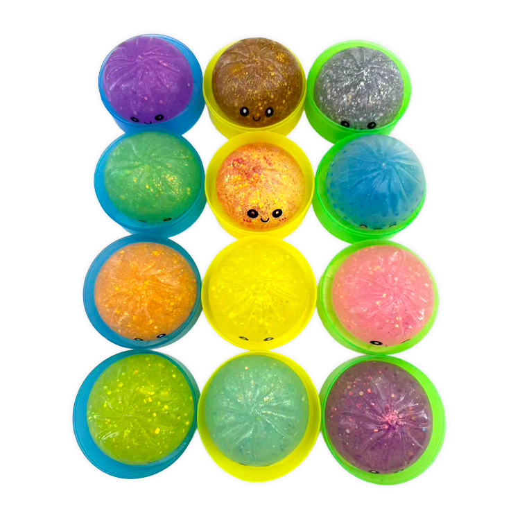 Glow-in-the-Dark Mystery Dumpling Squishy Toy - 12/Display