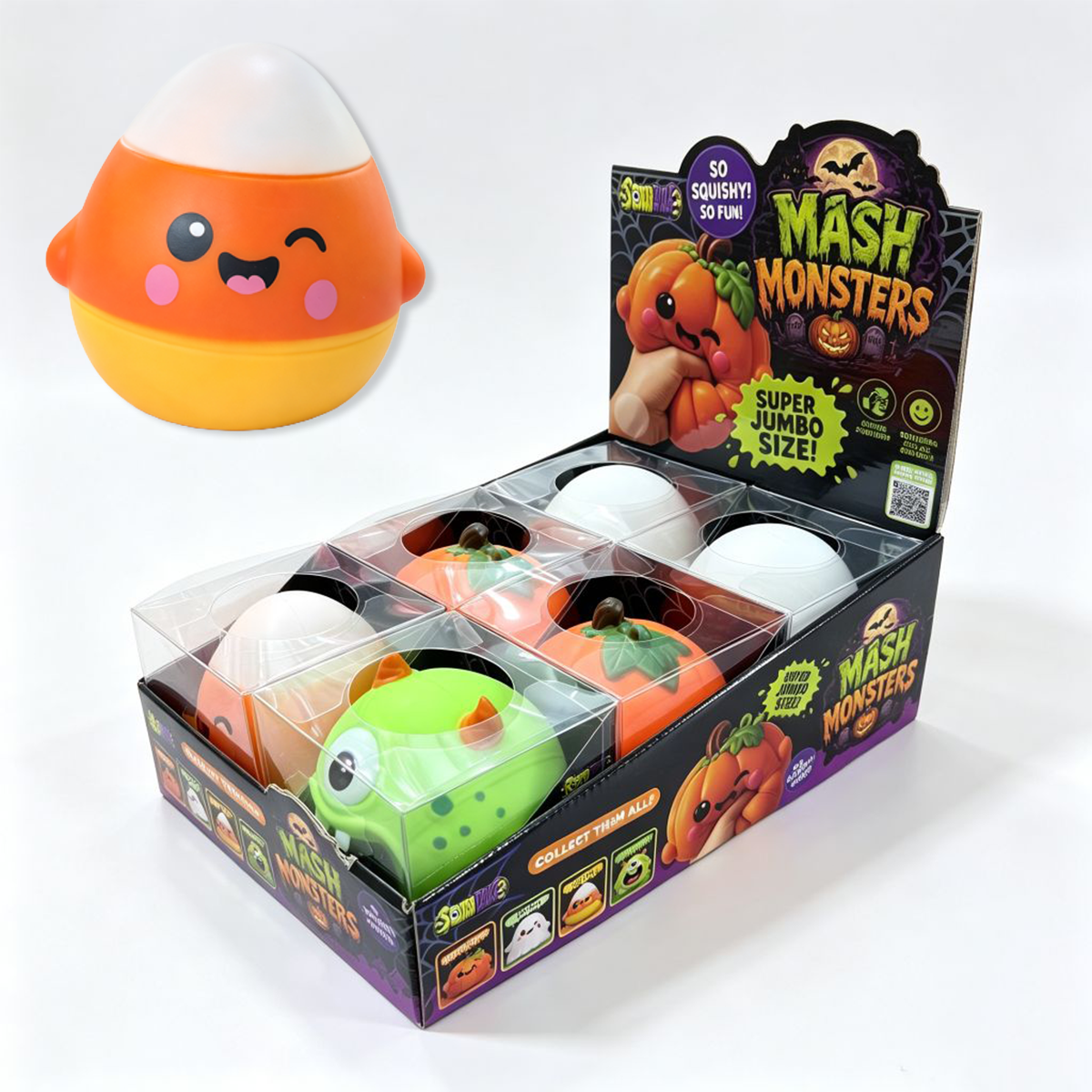 Fun Doh JUMBO Halloween Monsters Squishy Toy - 6/Display