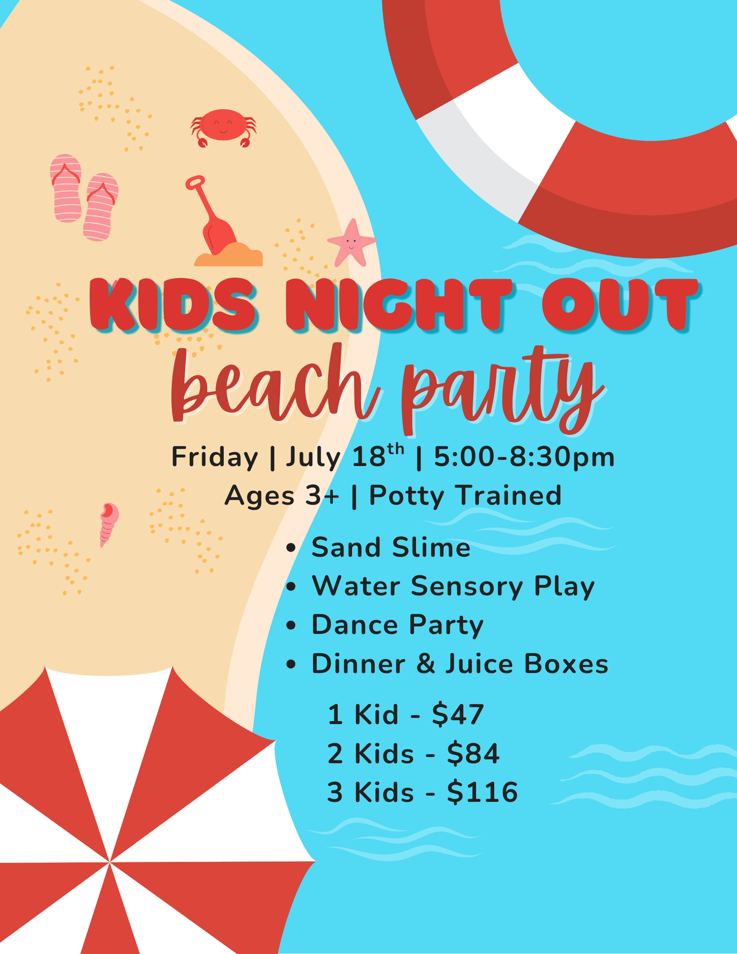 Parents Night Out - Beach Party Edition