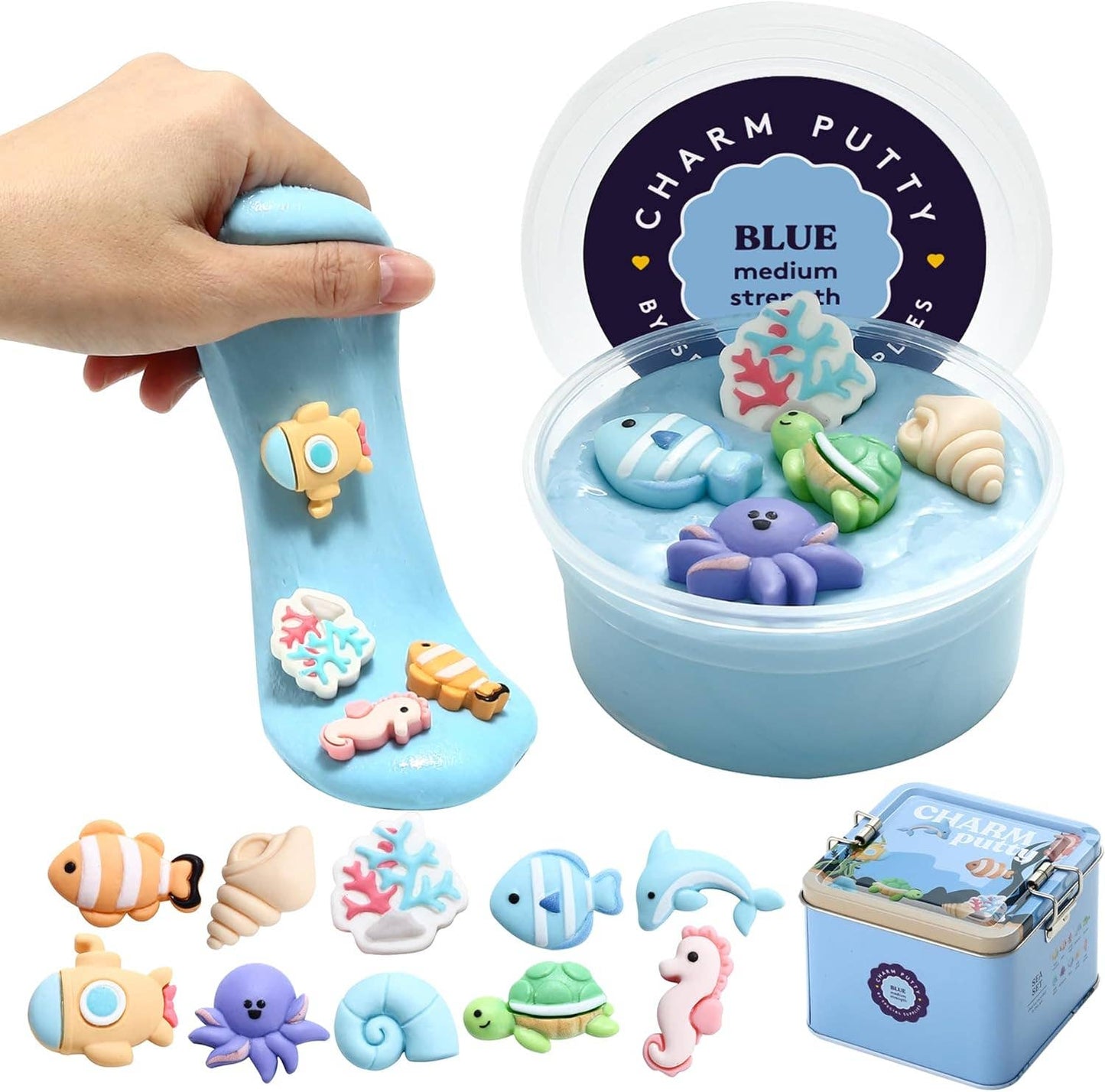 Special Supplies Sensory Therapy Putty for Kids and Adults with Cute Charms, Resistive Hand Exercise Stress Relief Therapy Putty