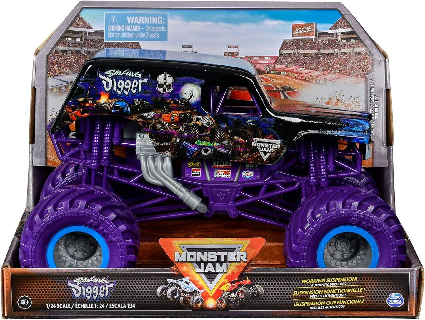 Monster Jam, Son-uva Digger Die-Cast Vehicle, 1:24 Scale