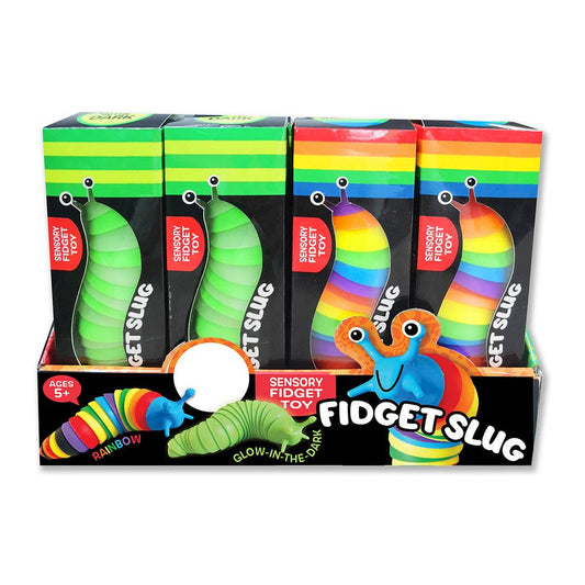 So Much Fun! Sensory Slug Fidget Toy Assortment - 12/Display