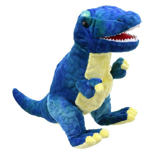 Baby Dinos: Baby T-Rex Dinosaur Hand Puppet - Blue