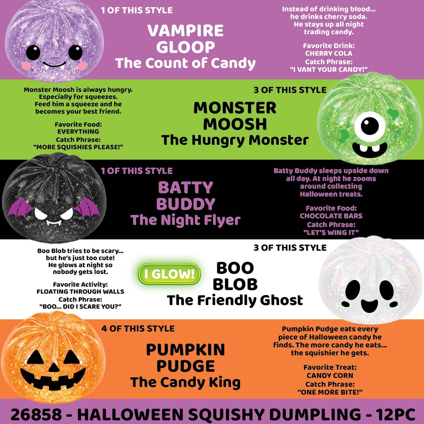 Fun Doh Halloween Mystery Dumpling Squishy - 12/Display