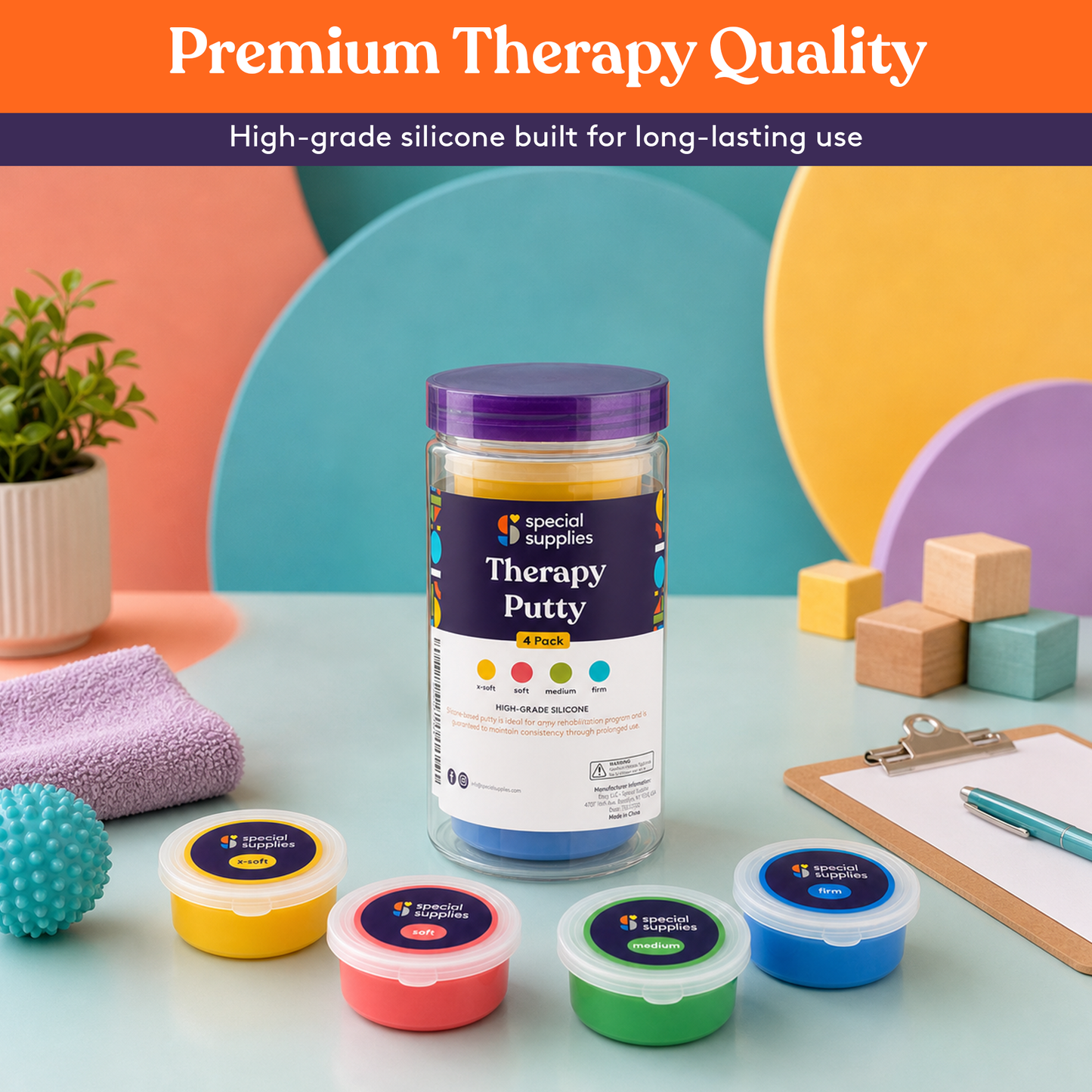 Therapy Putty (Primary Colors): 4 Pack