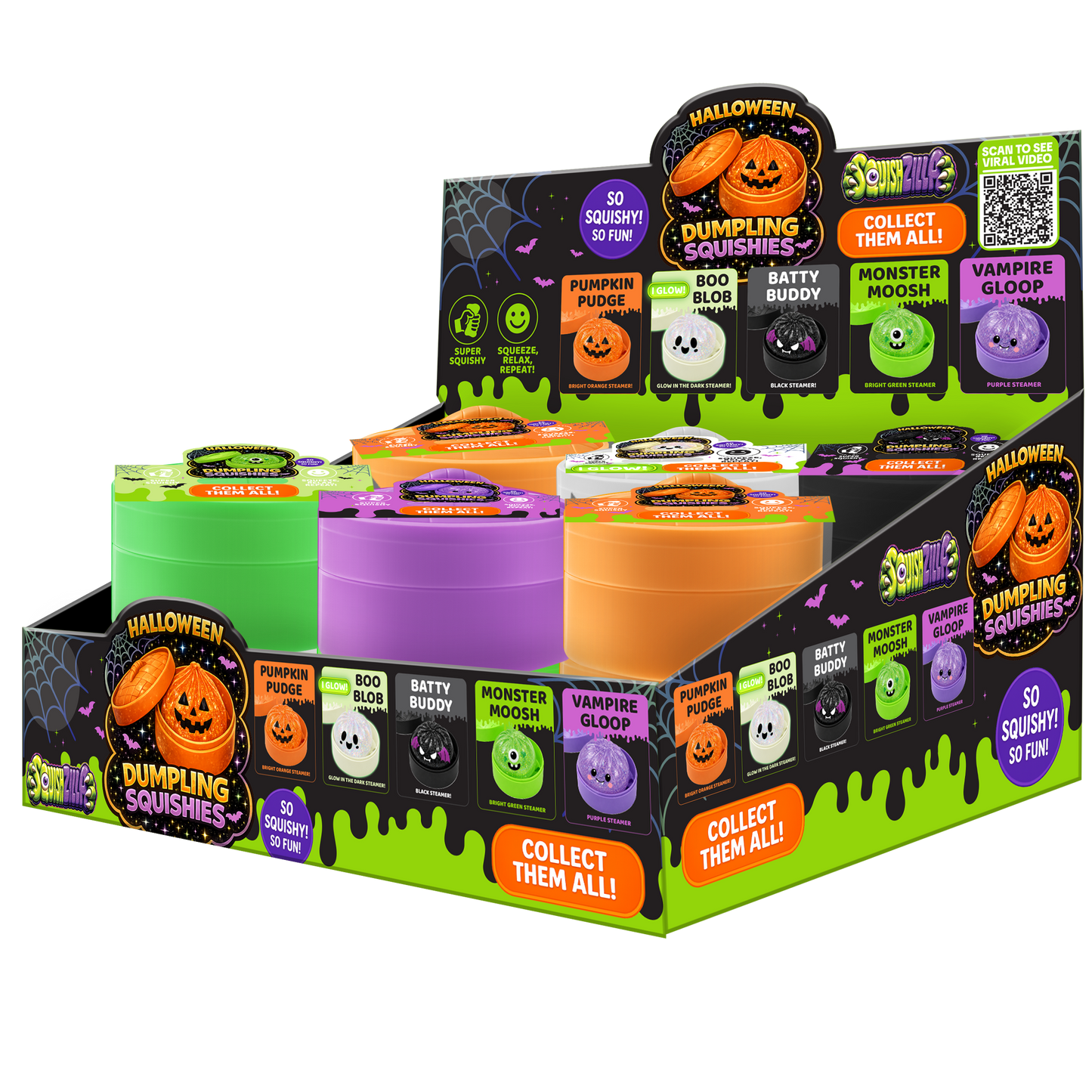 Fun Doh Halloween Mystery Dumpling Squishy - 12/Display