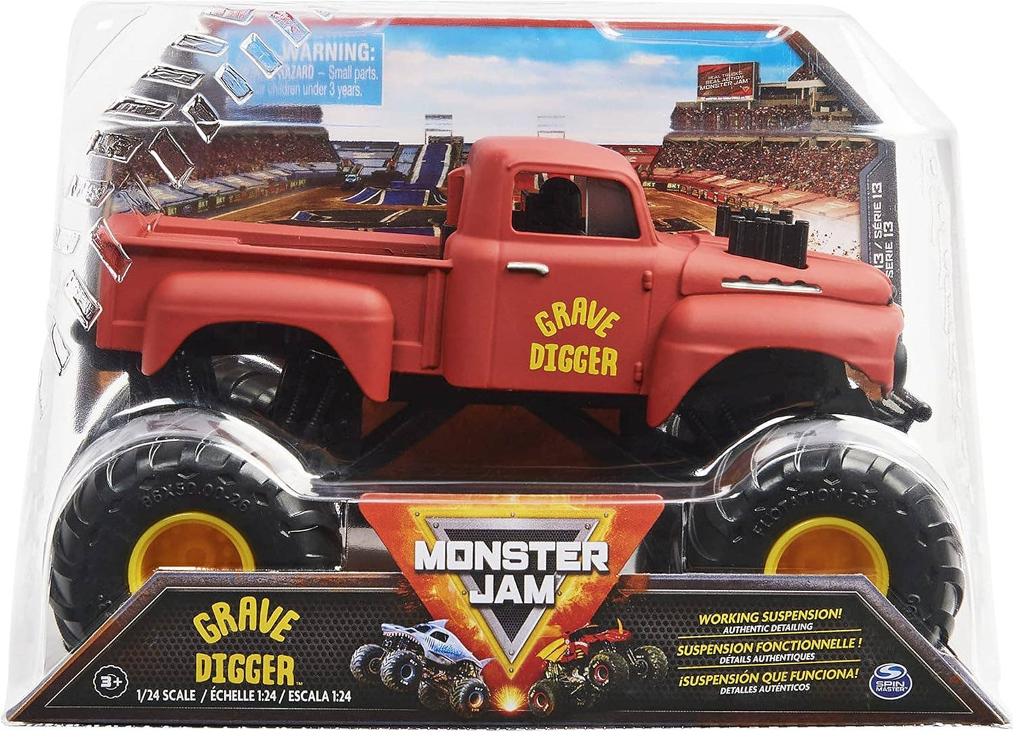 Monster Jam, Grave Digger Retro Die-Cast Vehicle, 1:24 Scale